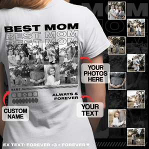 Custom Best Mom T-Shirts: Personalize with Family Photos & Text | Perfect Gift for Mother's Day, Valentine's, Birthday, Anniversary, and Vacations