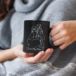 Custom Hand-Drawn Personalized Mugs: Unique Mother's Day Gift from Children and Husbands