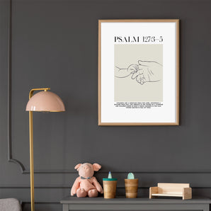 Psalm 127:3-5 Bible Verse Poster - Children Are A Gift Of The Lord, Nursery Scripture Wall Art, Christian Nursery Decor