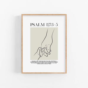 Psalm 127:3-5 Bible Verse Poster - Children Are A Gift Of The Lord, Nursery Scripture Wall Art, Christian Nursery Decor Printable